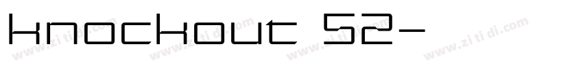 knockout 52字体转换